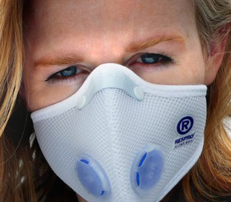 respro allergy mask white woman
